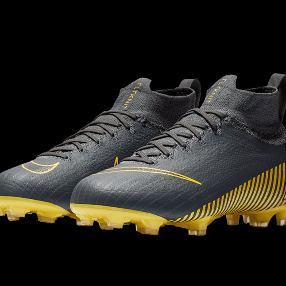 Nike JR Mercurial Superfly 6 Elite FG-Grey-Yellow